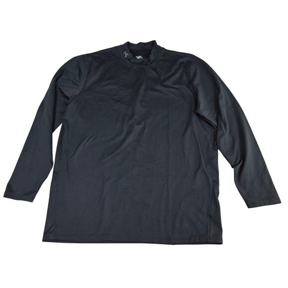 Under Armour Coldgear Mens Sz XXL Black Long Sleeve Compression Mock Turtleneck - Picture 1 of 9